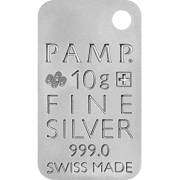 Pamp Suisse Ingot Silver Pendant River Stone 10g (FrontB)